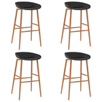 Bar Chairs 4 pcs Black