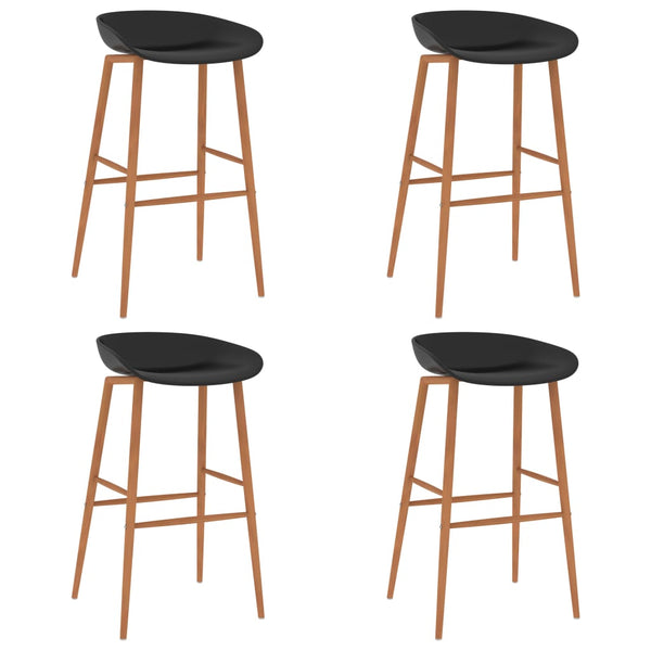  Bar Chairs 4 pcs Black