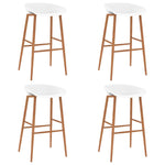 Bar Chairs 4 pcs White