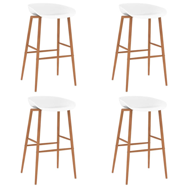  Bar Chairs 4 pcs White