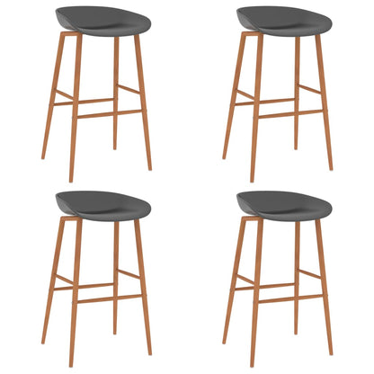 Bar Chairs 4 pcs Grey