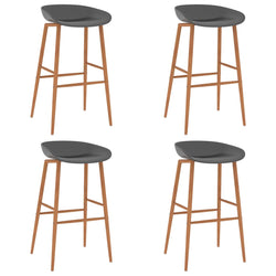 Bar Chairs 4 pcs Grey