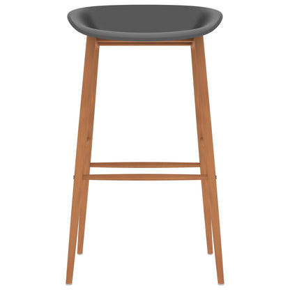 Bar Chairs 4 pcs Grey