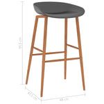 Bar Chairs 4 pcs Grey