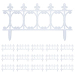 Lawn Edgings 16 pcs White 10 m PP
