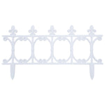 Lawn Edgings 16 pcs White 10 m PP