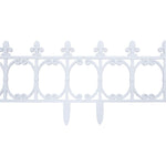Lawn Edgings 16 pcs White 10 m PP