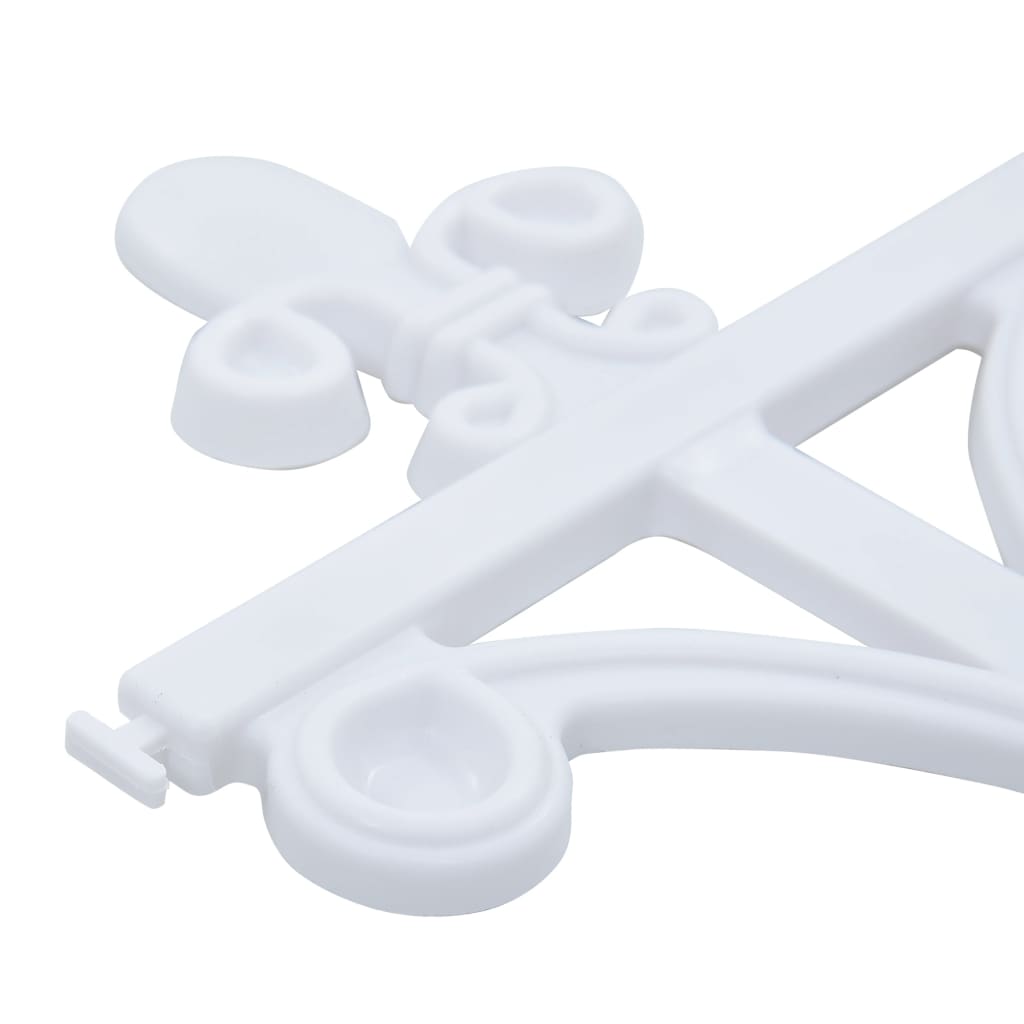 Lawn Edgings 16 pcs White 10 m PP