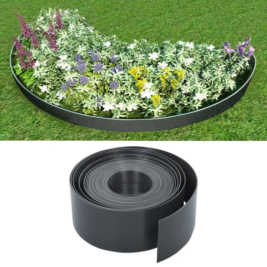 Garden Edging Grey 10 m 10 cm PE
