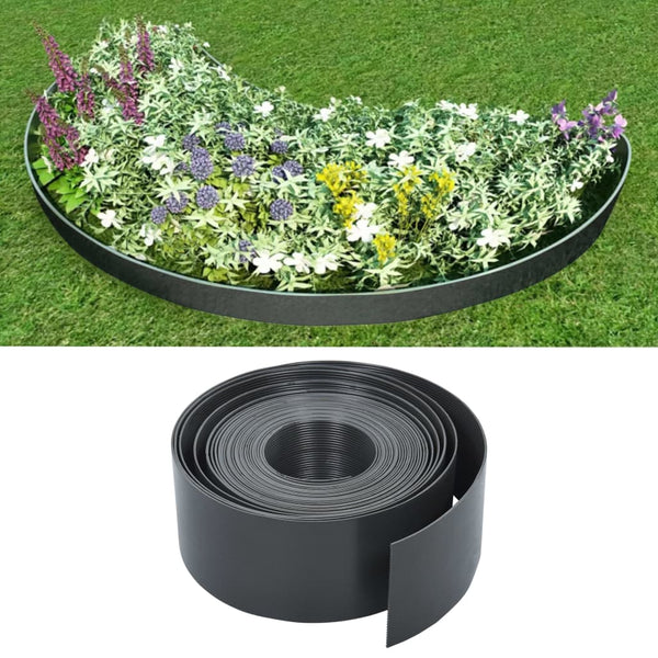  Garden Edging Grey 10 m 10 cm PE