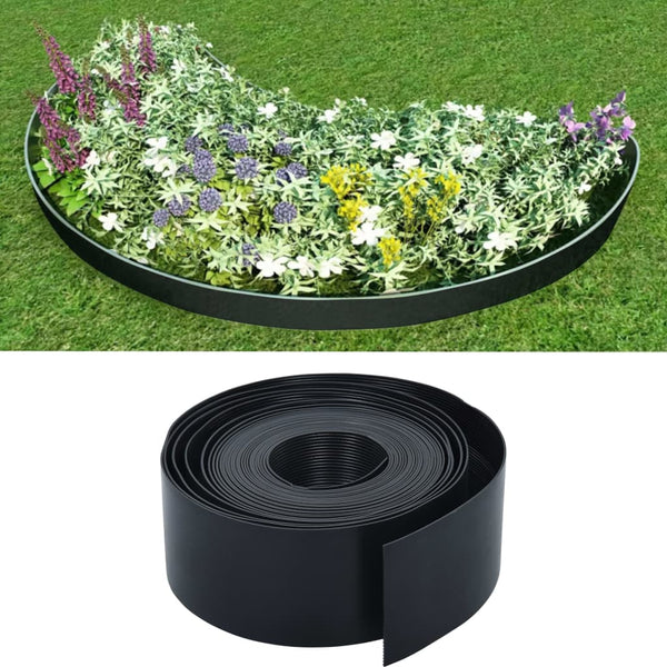  Garden Edging Black 10 m 10 cm PE
