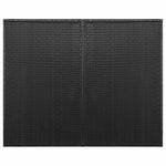 Double Wheelie Bin Shed Black Poly Rattan