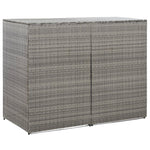 Double Wheelie Bin Shed Anthracite 153x78x120 cm Poly Rattan