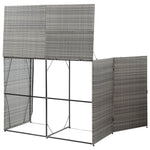 Double Wheelie Bin Shed Anthracite 153x78x120 cm Poly Rattan