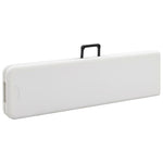 Folding Garden Benches 2 pcs 180 cm HDPE White