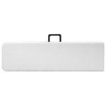 Folding Garden Benches 2 pcs 180 cm HDPE White