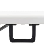 Folding Garden Benches 2 pcs 180 cm HDPE White