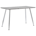 Dining Table Concrete & Silver MDF