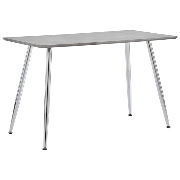  Dining Table Concrete & Silver MDF