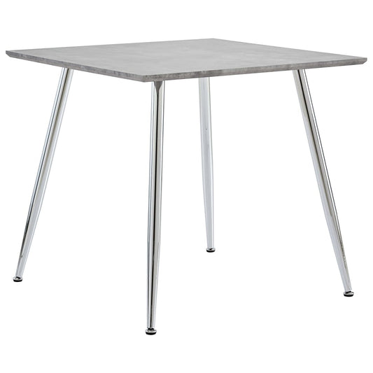Dining Table Concrete and Silver 80.5x80.5x73 cm MDF