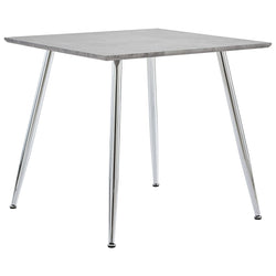 Dining Table Concrete and Silver 80.5x80.5x73 cm MDF