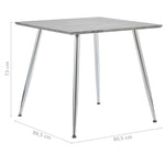 Dining Table Concrete and Silver  MDF
