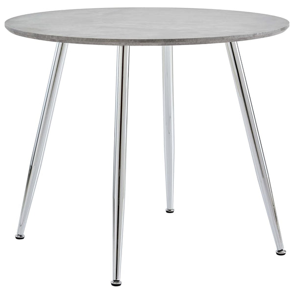  Dining Table Concrete and Silver MDF