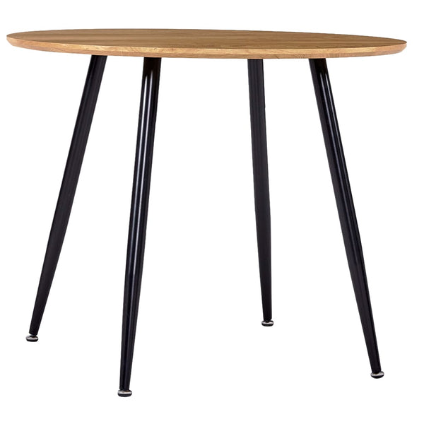  Dining Table Oak and Black MDF
