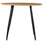 Dining Table Oak and Black MDF
