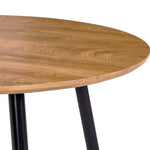 Dining Table Oak and Black MDF