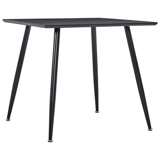 Dining Table Black 80.5x80.5x73 cm MDF