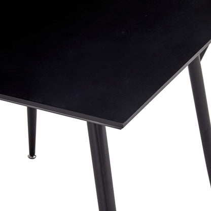 Dining Table Black 80.5x80.5x73 cm MDF