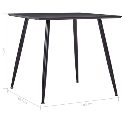 Dining Table Black 80.5x80.5x73 cm MDF