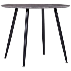 Dining Table Concrete and Black 90x73.5 cm MDF