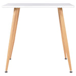 Dining Table White and Oak  MDF