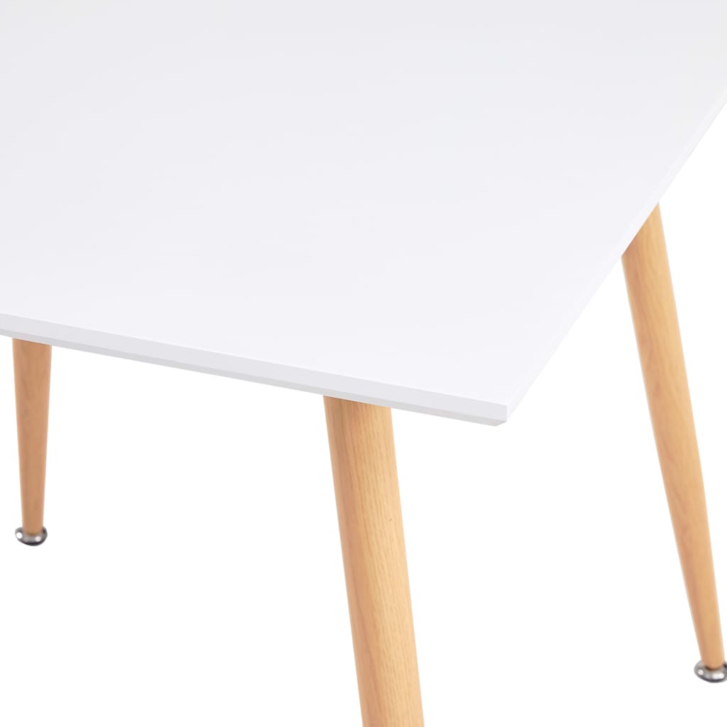Dining Table White and Oak 80.5x80.5x73 cm MDF