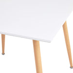 Dining Table White and Oak  MDF