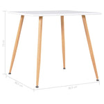Dining Table White and Oak  MDF
