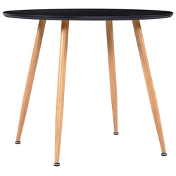 Dining Table Black and Oak 90x73.5 cm MDF