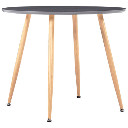 Dining Table Grey and Oak 90x73.5 cm MDF