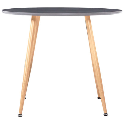 Dining Table Grey and Oak 90x73.5 cm MDF