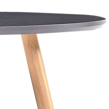 Dining Table Grey and Oak 90x73.5 cm MDF