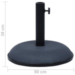 Parasol Base 30 kg Dark Grey Steel and Cement