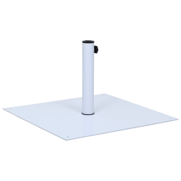  Parasol Base White Steel Square 17 kg