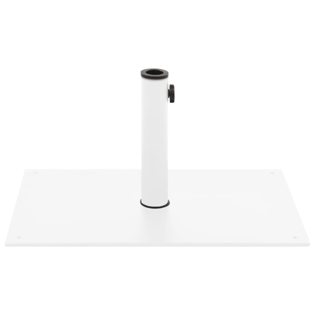 Parasol Base White Steel 15 kg