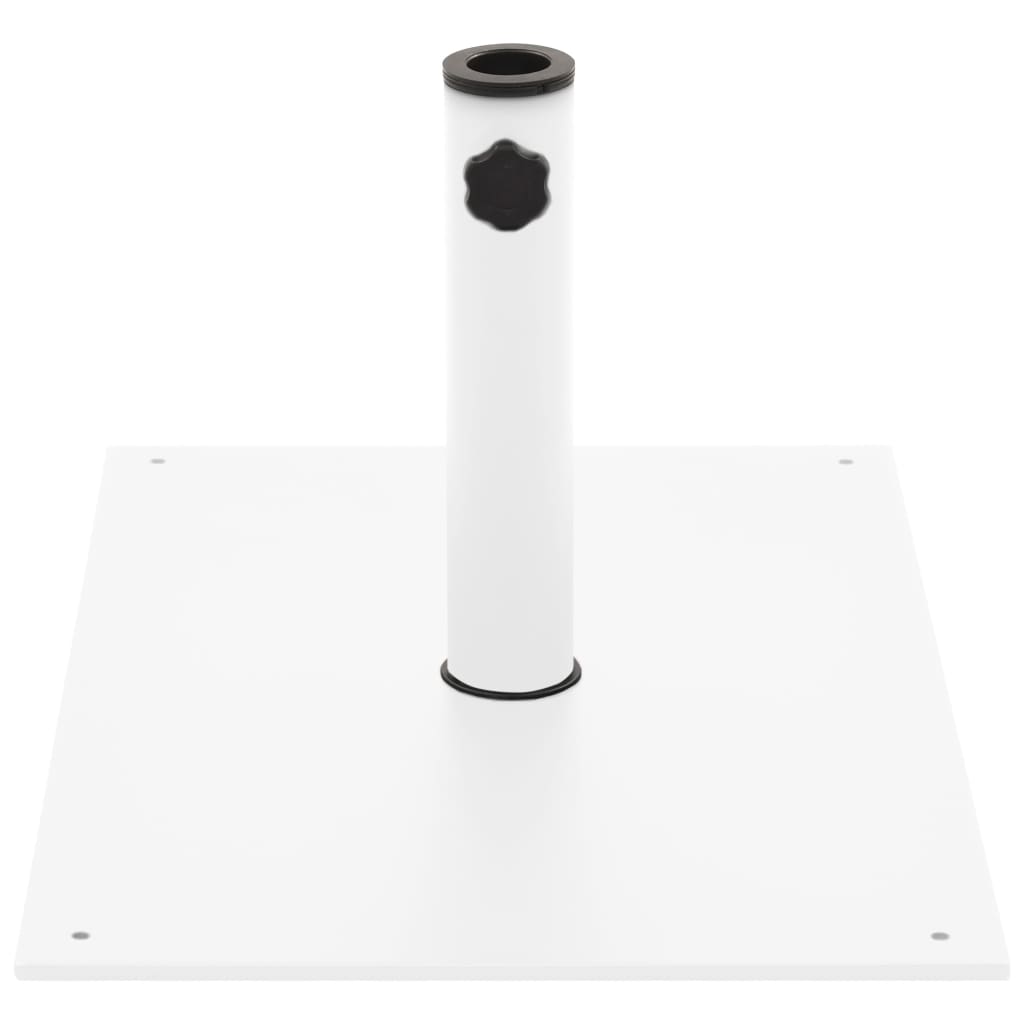 Parasol Base White Steel 15 kg