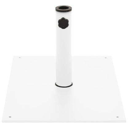 Parasol Base White Steel 15 kg