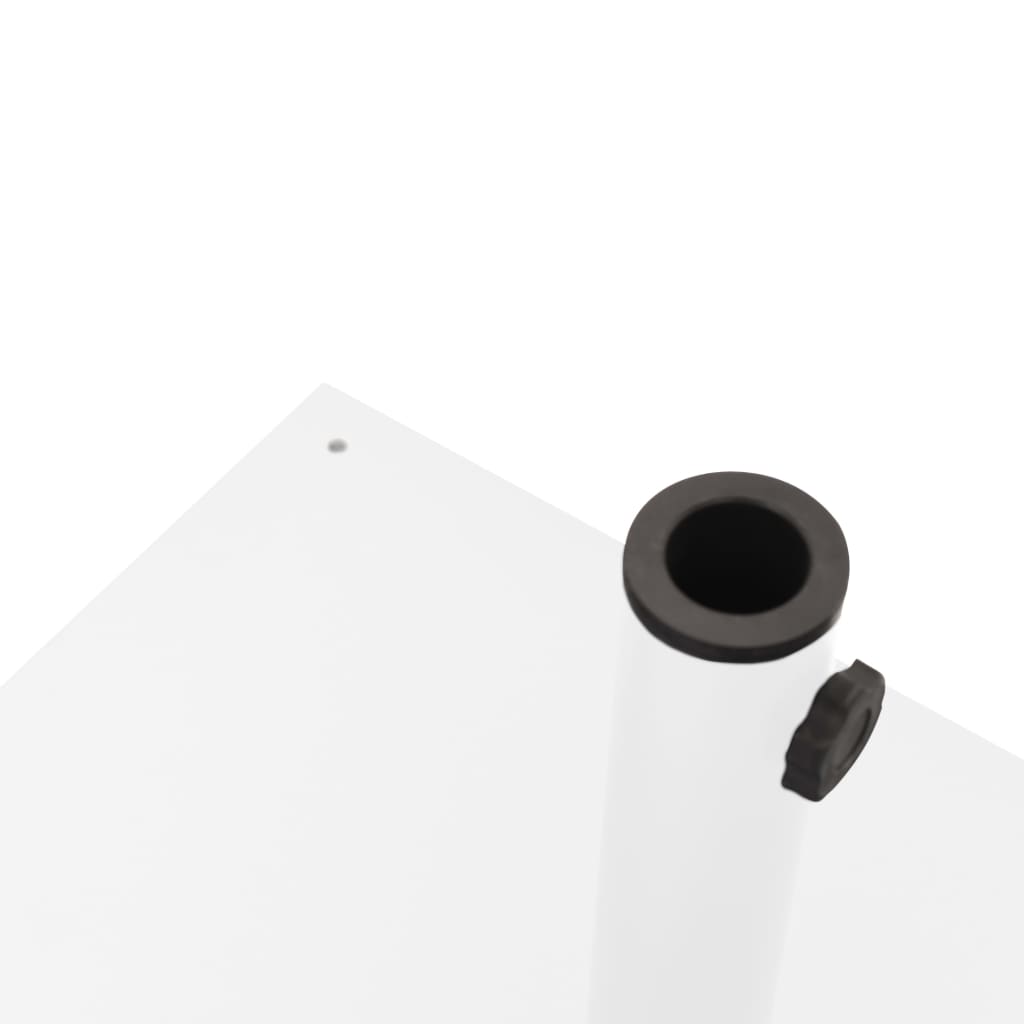 Parasol Base White Steel 15 kg
