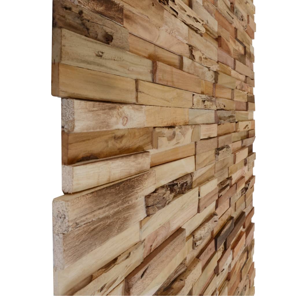 Wall Cladding Panels  20 pcs Recycled Teak 2 mÂ²