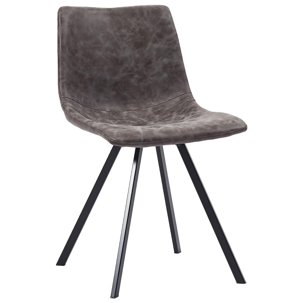 Dining Chairs 6 pcs Brown Faux Leather